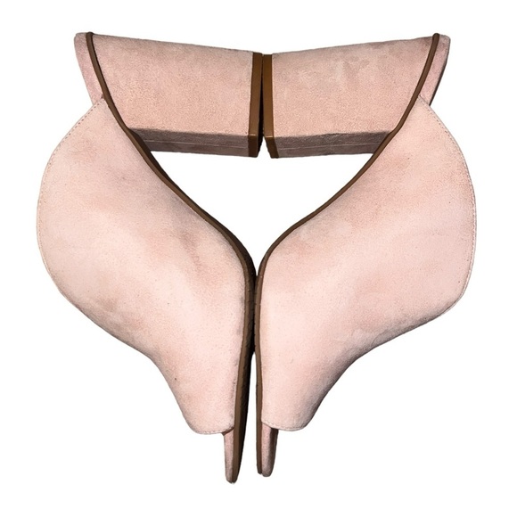 {EUC BP Tonya Open Toe Leather Heeled Mules in Blush Size 9.5 Slip-On Block Heel - Picture 4 of 8